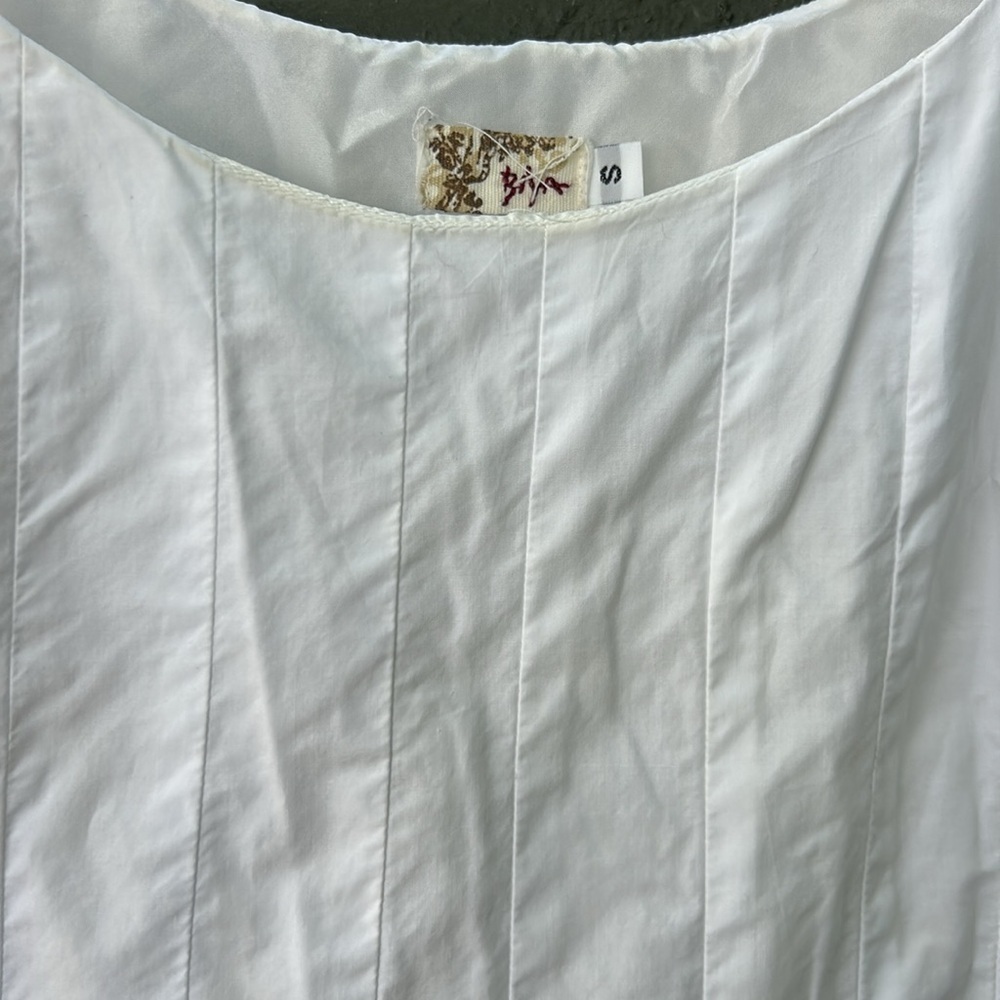 Biya by Johnny Was Cotton and Silk Dress Bohemian Wedding Bridal Embroidered S - Picture 2 of 7